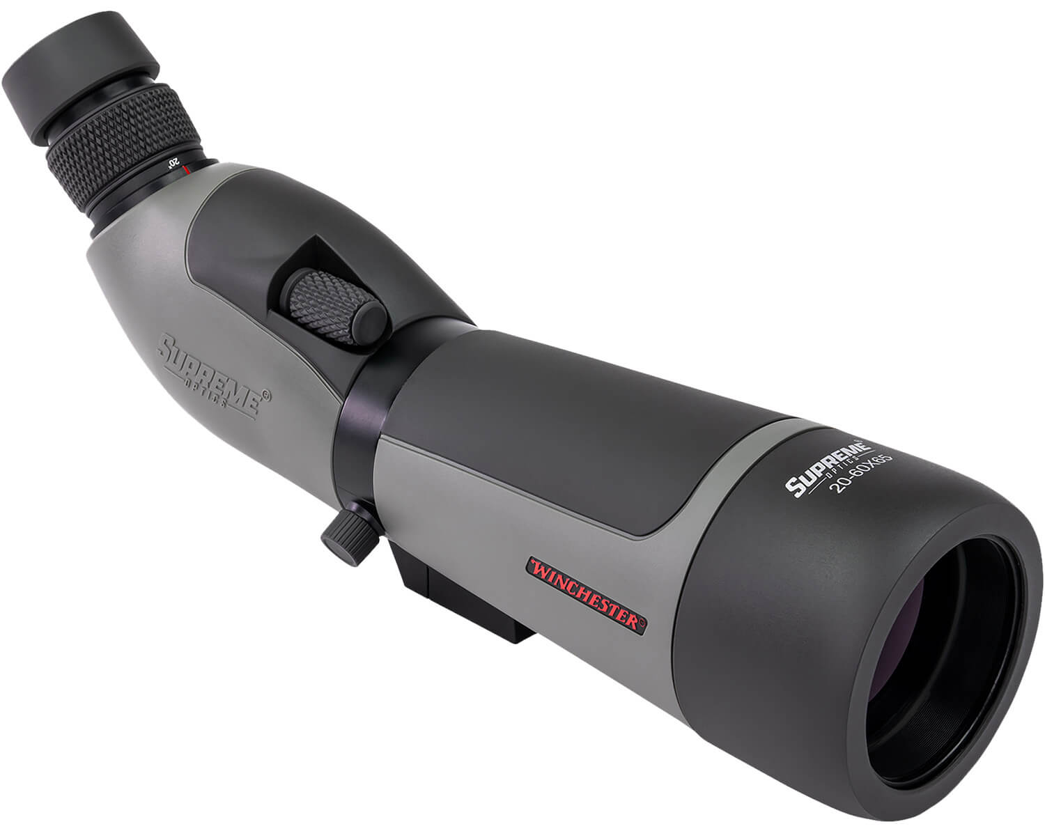 Winchester Optics WQSSISUOW13WQSSSPRM12 Spotting Scope Angled Body 20-60x 65mm Black/Gray - Image 2