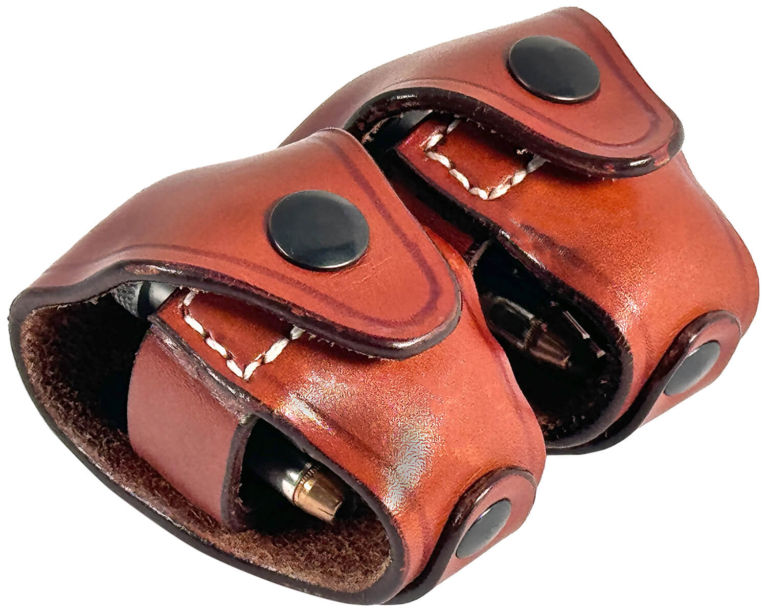 1791 Gunleather RVSLDCBRA Speed Loader Double Carrier Brown Steerhide Compatible w/ 5/6 Shots - Image 3