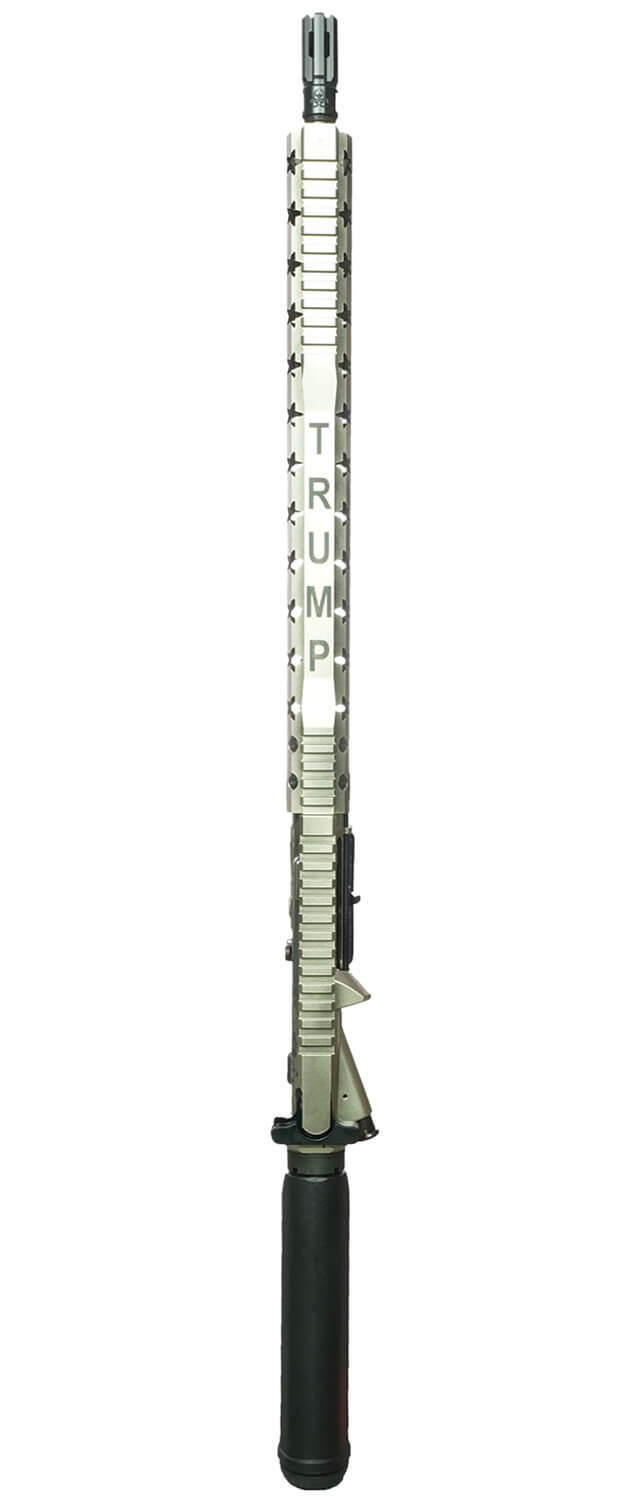 Black Rain Ordnance 24111203S Trump FX Custom Limited Edition 5.56 NATO 30+1 Black Nitride Steel Barrel Silver FX Aluminum Receiver "Make America Great Again" Etched 15" Slim M-LOK Handguard Magpul Black Polymer Stock & Grip - Image 3