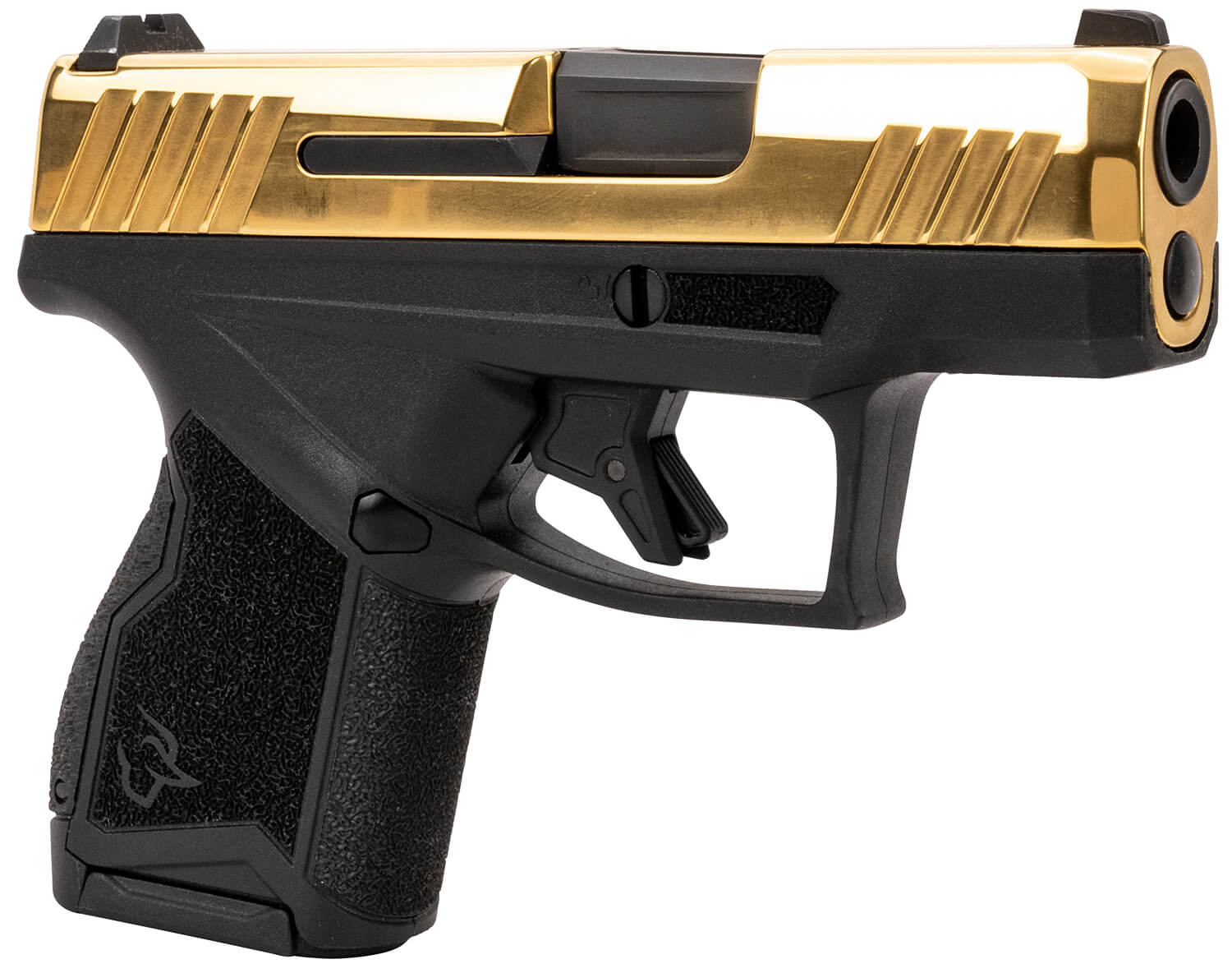 Taurus 1-GX4M931-G GX4 Micro-Compact Frame 9mm Luger 13+1 3.06" Satin Black DLC Stainless Steel Barrel Gold PVD Serrated Alloy Steel Slide Matte Black Stainless Steel Frame Textured Grip - Image 3