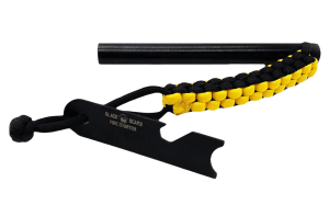Black Beard Fire Starters FR Ferro Rod Black/Yellow 7' Long