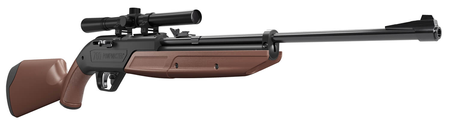 Crosman 760BKT 760 Pumpmaster Rifle Kit Pump 177 Black Black Receiver Black Scope 4x15mm - Image 3