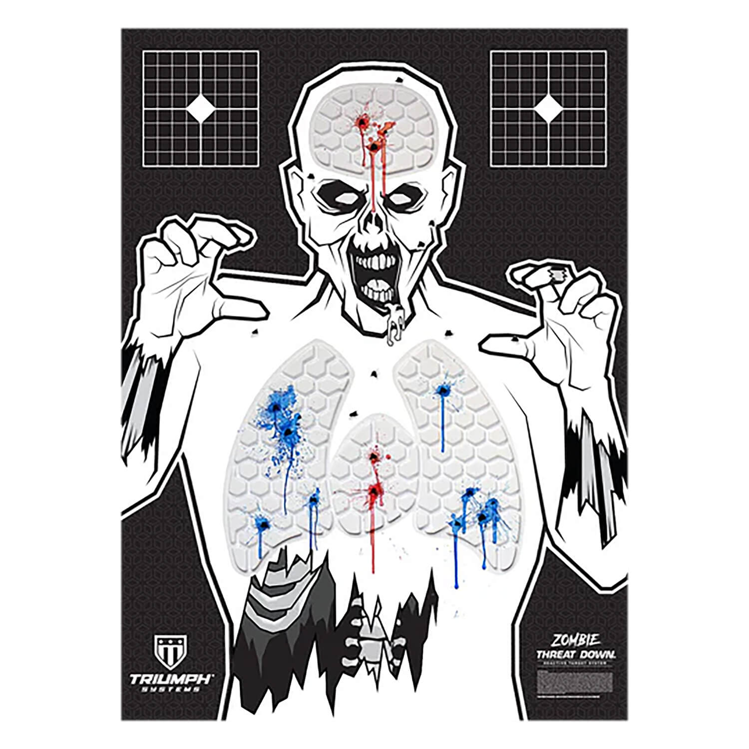 Triumph Systems 031513001 Threat Down Reactive Splatter Target Zombie Hanging Paper 30"H x 22"W - Image 2