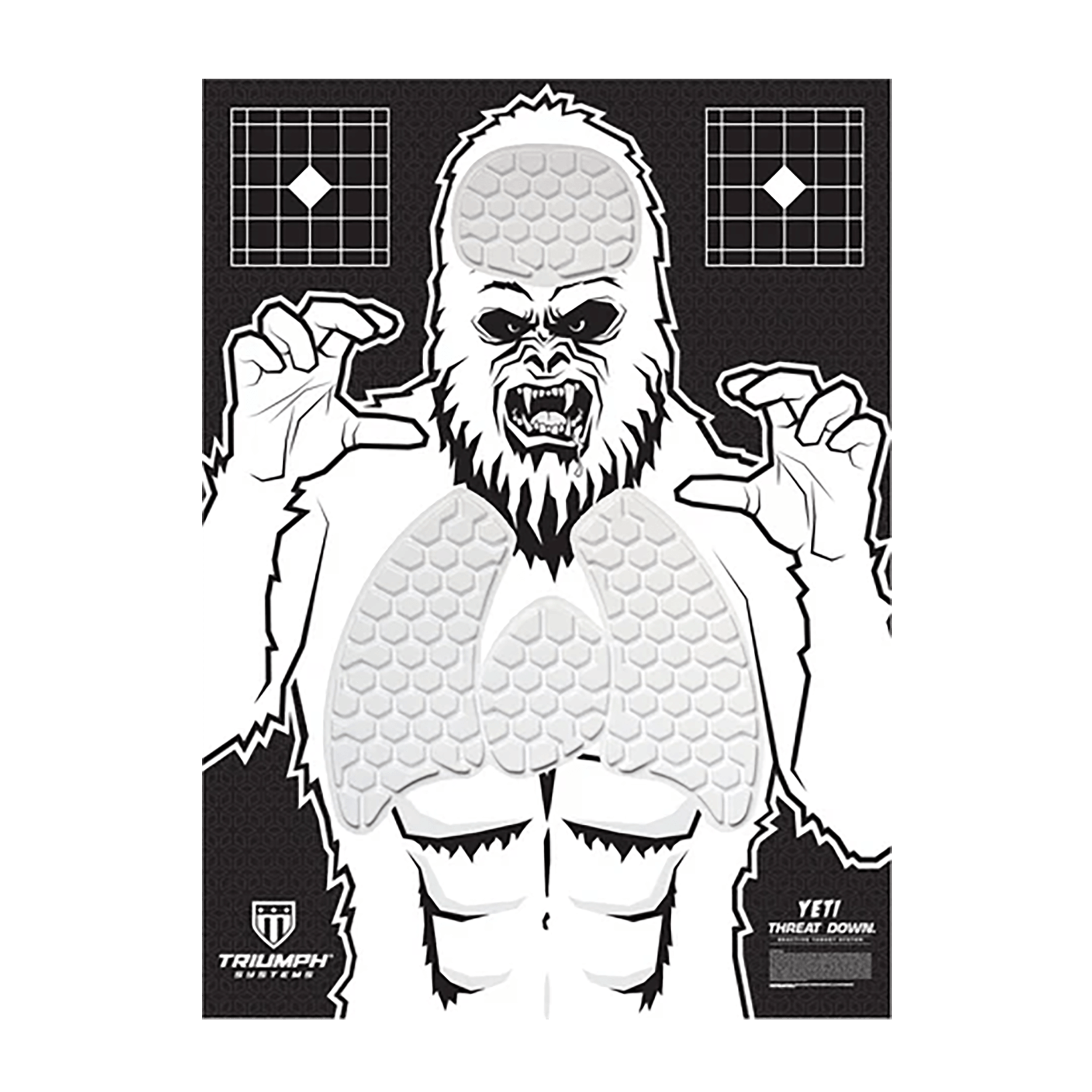 Triumph Systems 031513006 Threat Down Reactive Splatter Target Yeti Hanging Paper 30"H x 22"W