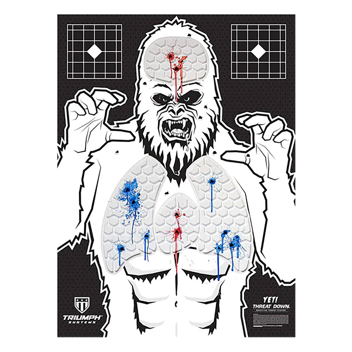 Triumph Systems 031513006 Threat Down Reactive Splatter Target Yeti Hanging Paper 30"H x 22"W - Image 2