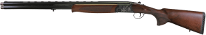 Iver Johnson Arms IJ60020 IJ600  20 Gauge Break Open 3" 2rd 28" Over/Under Vent Rib Barrel  Matte Black Chromed w/Engraving Steel Receiver  Fixed Walnut Checkered Wood Stock & Forend