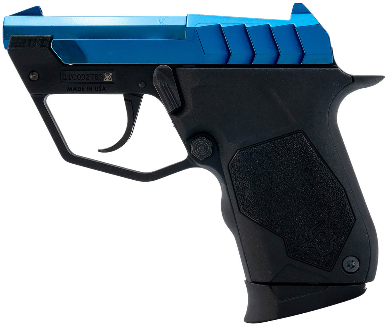 Taurus 1-22TUC13BL 22TUC Micro-Compact Frame 22 LR 9+1 2.50" Polished Blue PVD Steel Tip-Up Barrel Blue PVD Serrated Stainless Steel Slide Black Polymer Frame Black Polymer Grip - Image 2