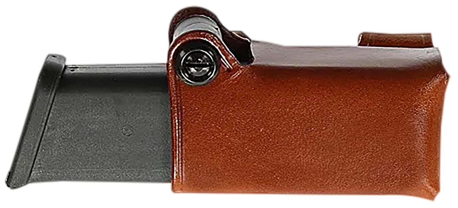Galco HMC24 HMC Mag Carrier Horizontal Tan Steerhide Fits Glock 17 Gen 1-5 Ambidextrous - Image 2