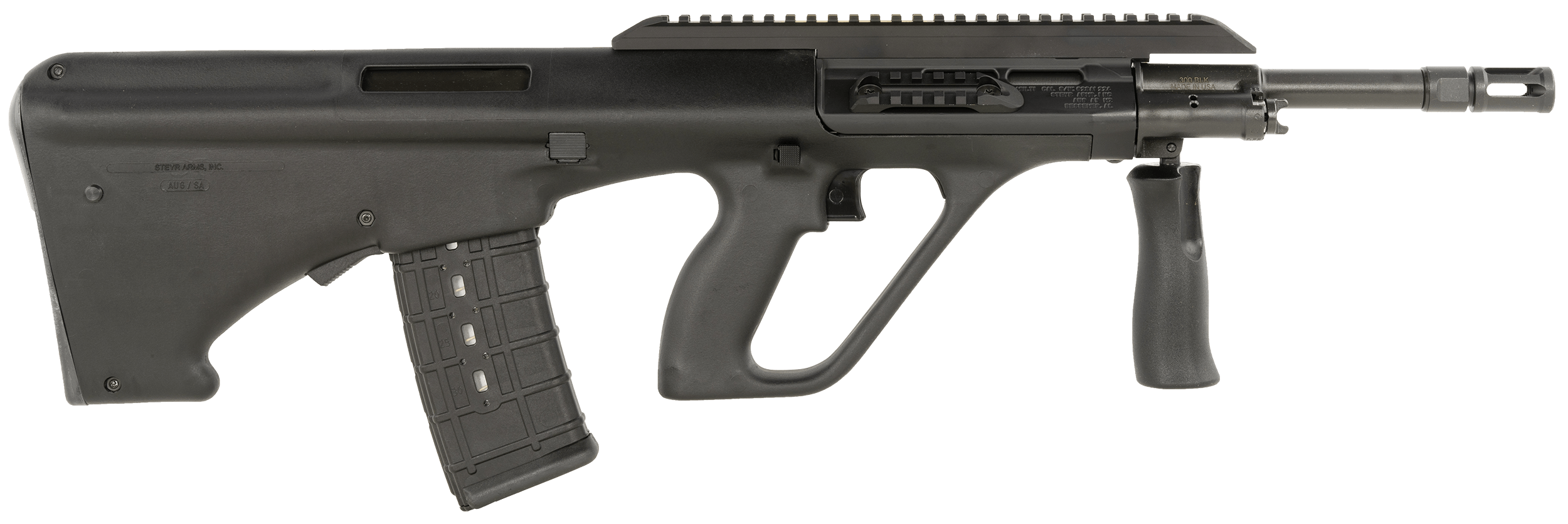 Steyr Arms AUGM2BLKEXT300 AUG A3 M2 300 Blackout 30+1 16" Black Steel Barrel Black Mannox Receiver Black Synthetic Stock