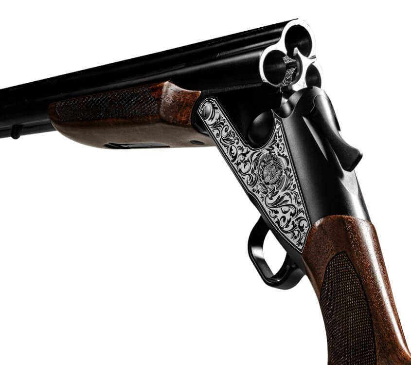 ATI ATIGKOF123B18 3B 12 Gauge 3.50" 3 18" Black Three Barrel Vent Rib Black Engraved Receiver Fixed Wood Stock - Image 3