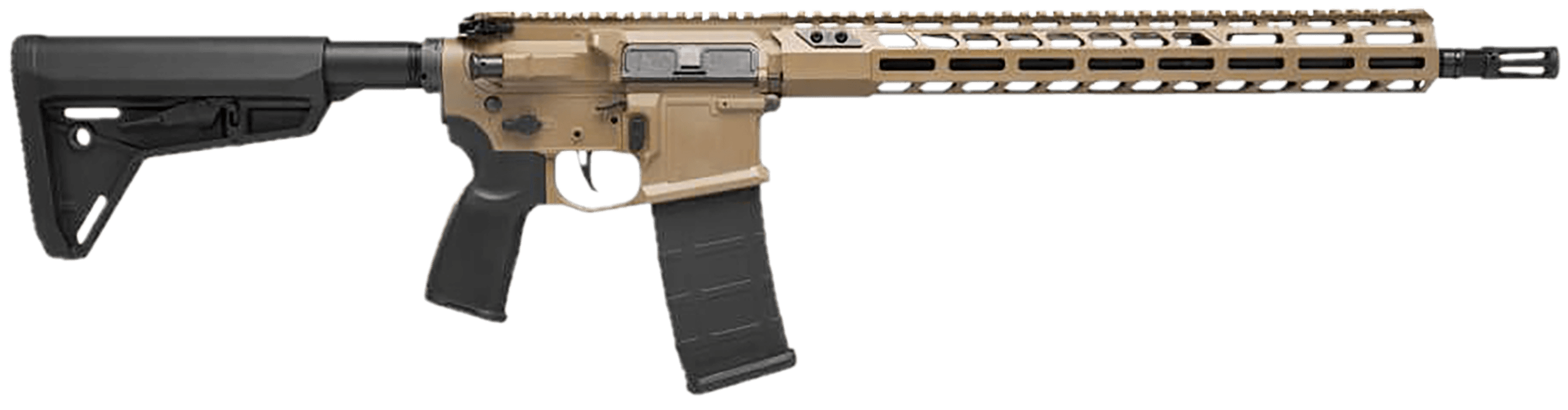 Sig Sauer RM400SDI16BFDE M400 SDI-X 5.56 NATO 30+1 16" Black Threaded Barrel Flat Dark Earth Cerakote Picatinny Rail Aluminum Receiver M-LOK Handguard 6 Position Magpul SL Black Synthetic Stock Reduced Angle Grip Ambidextrous