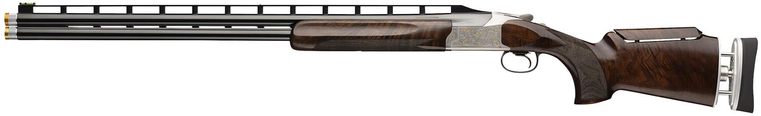 Browning 0183554002 Citori 825 Golden Clays Trap Full Size 12 Gauge Break Open 2.75" 2rd 32" Gloss Blued Over/Under Vent Rib Barrel Silver Nitride Engraved Steel Receiver Adjustable Grade V/VI Gloss Black Walnut Stock 5 Invector-DS Extended Chokes - Image 2