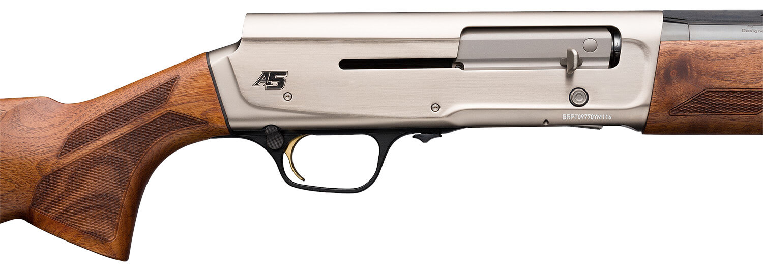 Browning 0119036004 A5 Upland Full Size 20 Gauge Semi-Auto 3" 3- 2.75" Shells 28" Gloss Blued Vent Rib Barrel Matte Nickel Aluminum Receiver Adjustable Grade I Oil Walnut Stock Invector-DS Choke Tube System - Image 3