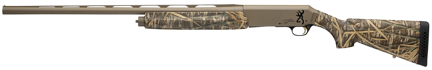 Browning 011439204 Silver Field 12 Gauge Semi-Auto 3.50" 4- 2.75" Shells 28" Flat Dark Earth Cerakote Vent Rib Barrel Flat Dark Earth Cerakote Semi-Humpback Aluminum Receiver Fixed Mossy Oak Original Shadow Grass Textured Composite Stock - Image 2