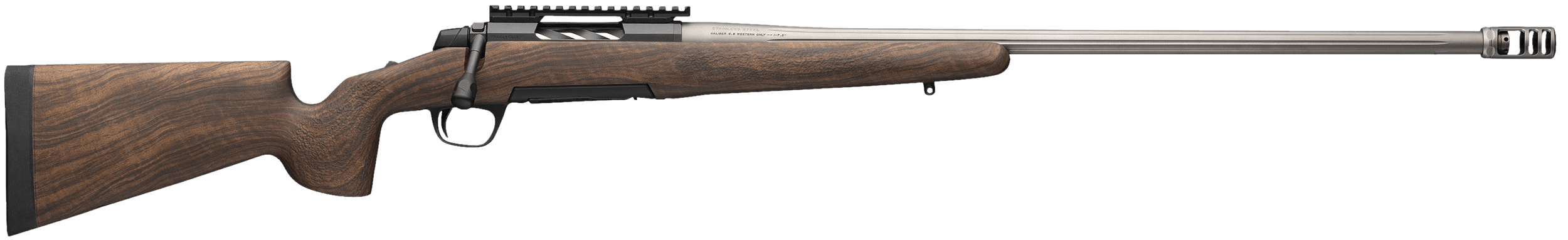 Browning 036077229 X-Bolt 2 Long Range 300 Win Mag 3+1 26" Matte Gray Fluted Threaded Sporter Barrel Matte Blued Picatinny Rail Stainless Steel Receiver McMillan Game Scout Wood Finish Composite Stock