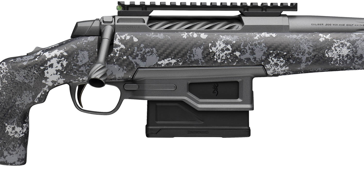 Browning 036081282 X-Bolt 2 Pro LR SPR 6.5 Creedmoor 6+1 18" Carbon Gray Cerakote Fluted Threaded Sporter Barrel Carbon Gray Cerakote Picatinny Rail Steel Receiver McMillan Game Warden 2.0 Urban Carbon Ambush Carbon Fiber Stock - Image 3