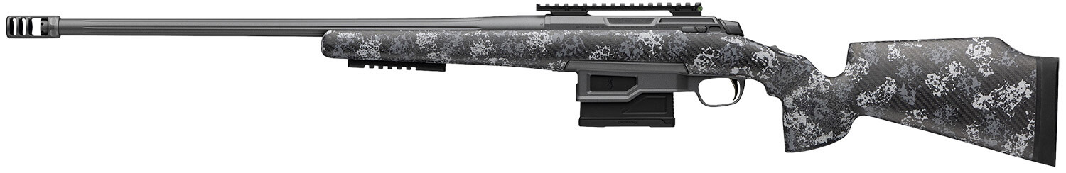 Browning 036081297 X-Bolt 2 Pro LR SPR 300 PRC 5+1 22" Carbon Gray Cerakote Fluted Threaded Sporter Barrel Carbon Gray Cerakote Picatinny Rail Steel Receiver McMillan Game Warden 2.0 Urban Carbon Ambush Carbon Fiber Stock - Image 2