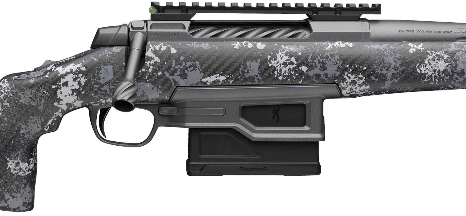 Browning 036081297 X-Bolt 2 Pro LR SPR 300 PRC 5+1 22" Carbon Gray Cerakote Fluted Threaded Sporter Barrel Carbon Gray Cerakote Picatinny Rail Steel Receiver McMillan Game Warden 2.0 Urban Carbon Ambush Carbon Fiber Stock - Image 3