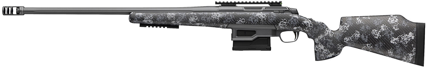 Browning 036081298 X-Bolt 2 Pro LR SPR 7mm PRC 5+1 20" Carbon Gray Cerakote Fluted Threaded Sporter Barrel Carbon Gray Cerakote Picatinny Rail Steel Receiver McMillan Game Warden 2.0 Urban Carbon Ambush Carbon Fiber Stock - Image 2