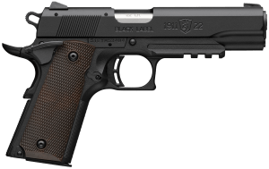 Browning 051065490 1911-22 Black Label Full Size Frame 22 LR 10+1 4.25" Stainless Steel Barrel  Matte Black Serrated Slide  Matte Black Aluminum Frame w/Picatinny Rail  Brown Composite Grip