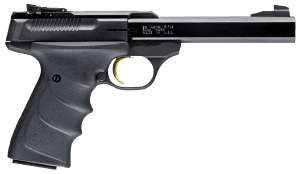 Browning 051407490 Buck Mark Standard *CA Compliant 22 LR 10+1 5.50" Slab Side Barrel  Matte Black Serrated Steel Slide & Aluminum Frame  Black Overmolded Grips