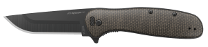 Outdoor Edge VX230DC Razor VX2 EDC Three 3" Folding Drop Point Black Oxide 420J2 SS Blades Brown Textured Micarta Handle
