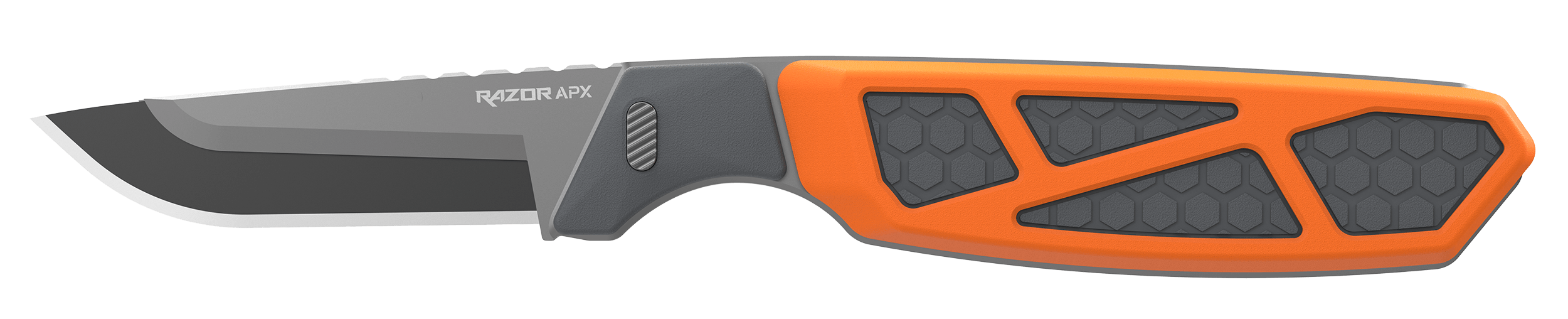 Outdoor Edge APX255C Razor APX 2.50" Fixed Plain 420J2 SS Blade Blaze Orange Handle