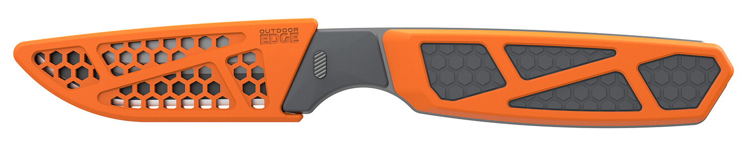 Outdoor Edge APXS306C Razor APX 3" Fixed Plain 420J2 SS Blade Blaze Orange Handle - Image 2