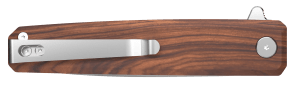 Outdoor Edge PL1C Peleus 3.10" Folding Modified Clip Point Plain Satin 8Cr13MoV SS Blade Red Rosewood G10 Handle