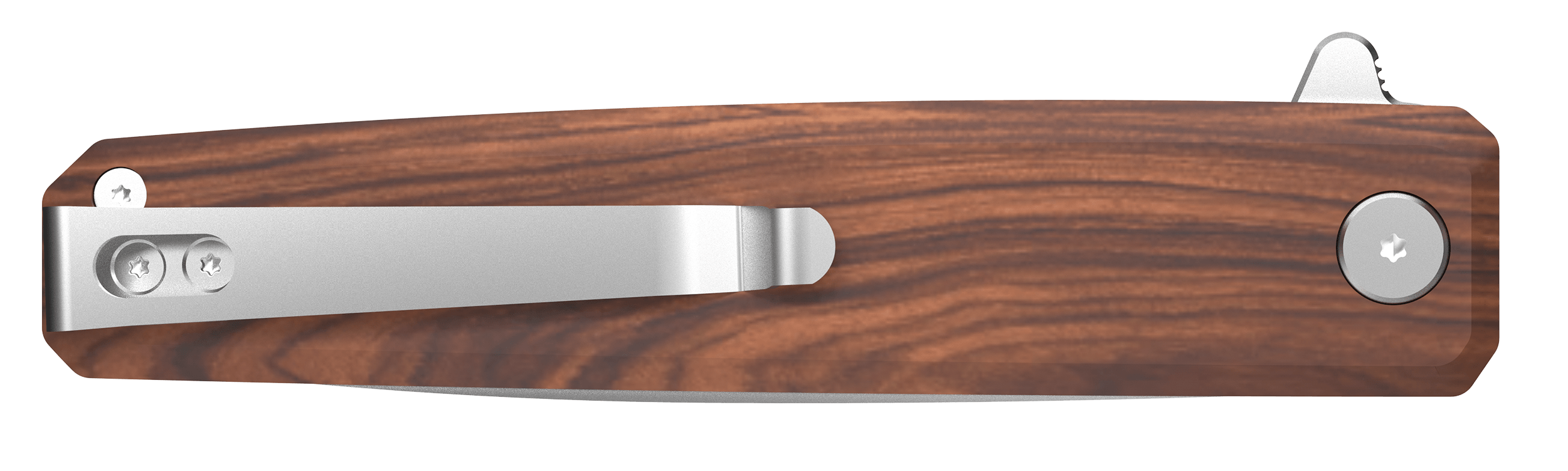 Outdoor Edge PL1C Peleus 3.10" Folding Modified Clip Point Plain Satin 8Cr13MoV SS Blade Red Rosewood G10 Handle