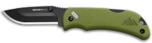 Outdoor Edge RMG222C RazorMini 2.20" Folding Plain 420J2 SS Blade OD Green ABS Polymer Handle
