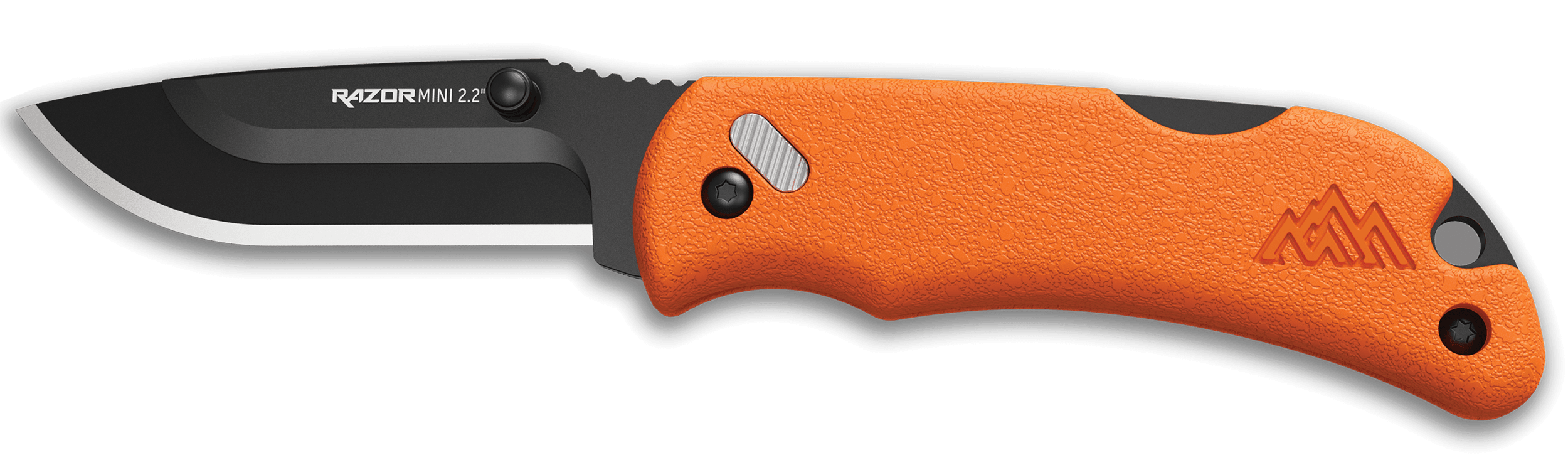 Outdoor Edge RMB222C RazorMini 2.20" Folding Plain 420J2 SS Blade Blaze Orange ABS Polymer Handle