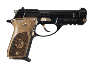 Girsan 390881 MC 14T Solution Lady Compact Frame 380 ACP 13+1 4.50" Black Ported Tip-Up Barrel Black Gloss Serrated Steel Slide Gloss Black w/Gold Accents Aluminum Frame w/Picatinny Rail Black Polymer Grip