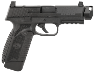 FN 66102135 510 MRD Compensated 45 ACP 15+1 4.43" Black Threaded Barrel Black PVD Optic Ready/Serrated Stainless Steel Slide Black Polymer Frame w/Picatinny Rail Interchangeable Backstrap Grip Ambidextrous