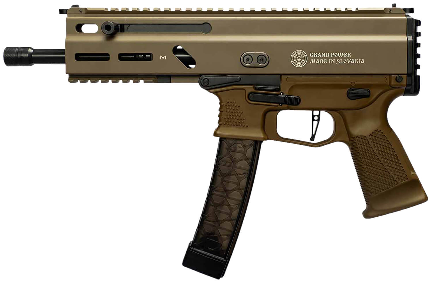 Global Ordnance LLC 197892004763 Grand Power Stribog SP9A1 9mm Luger 30+1 8" Flat Dark Earth - Image 2