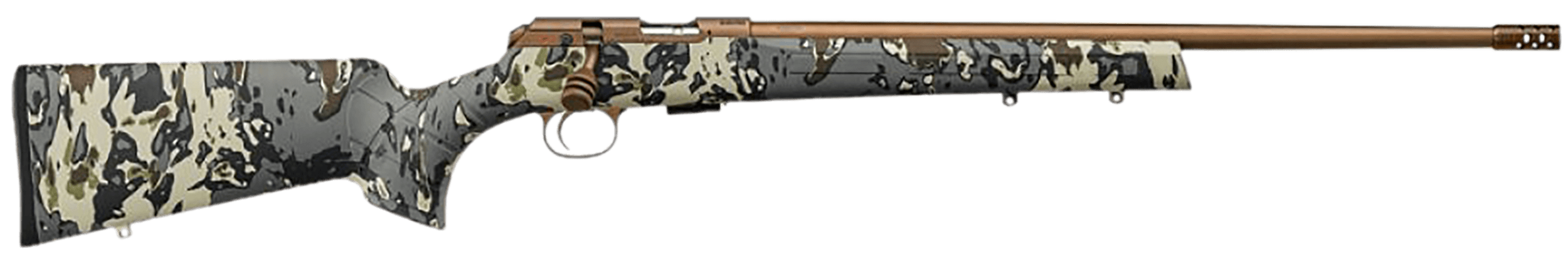 CZ-USA 02322 CZ 457 American Hunter 22LR 5+1 20" Bronze Cerakote Steel Barrel Veil Camo Synthetic Stock