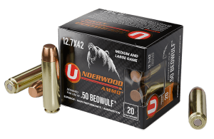 Underwood Ammo 557Underwood Ammo 557 50Beowulf 350gr Full Metal Jacket Flat Nose 20 Per Box/10 Case Underwood Ammo 557Underwood Ammo 557 50Beowulf 350gr Full Metal Jacket Flat Nose 20 Per Box/10 Case