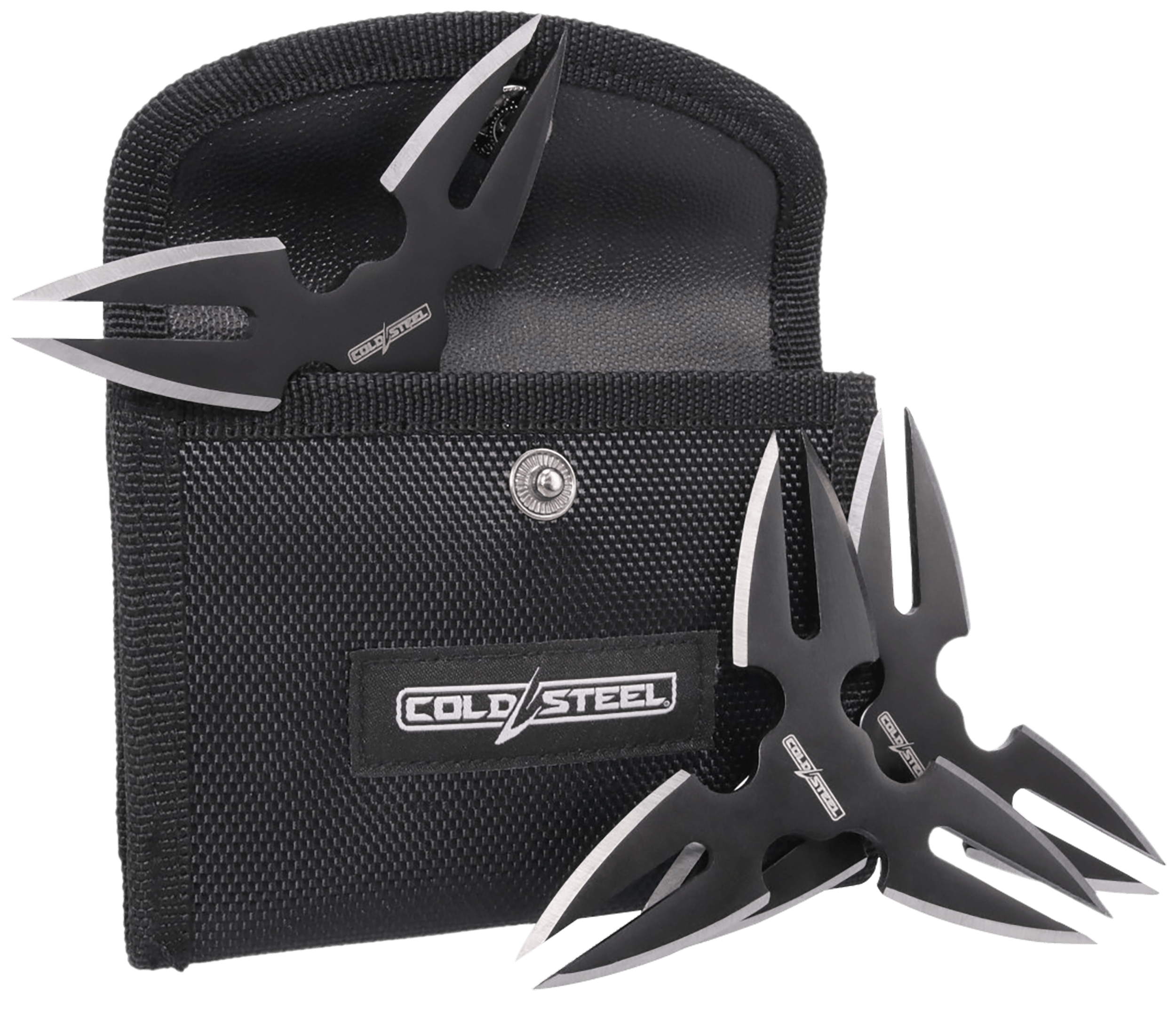 Cold Steel CSTH15STR3PK Throwing Stars Three 1.50" Black Oxide 420 Stainless Steel Blades Includes Sheath
