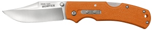 Cold Steel CS23JBZ Double Safe Hunter 3.50" Folding Clip Point Plain Satin 8Cr13MoV SS Blade 4.88" Blaze Orange Textured GFN Handle