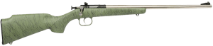 Crickett KSA2442 Gen2 Youth 22 LR 1rd 16.13ā³ Stainless Single Shot Barrel Stainless Steel Receiver Green w/Black Webbing Fixed Synthetic Stock Crickett KSA2442 Gen2 Youth 22 LR 1rd 16.13ā³ Stainless Single Shot Barrel Stainless Steel Receiver Green w/Black Webbing Fixed Synthetic Stock