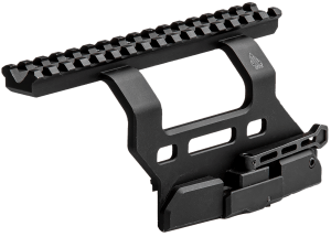 Leapers MTUAK01 Quick-Detachable AK Side Mount  Matte Black Anodized Aluminum 6.69" Long