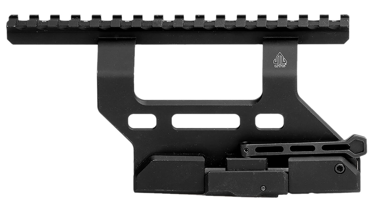 Leapers MTUAK01 Quick-Detachable AK Side Mount Matte Black Anodized Aluminum 6.69" Long - Image 2
