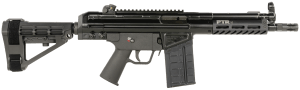 PTR PDWR BR 308 Win 20+1 8.50" Black Nitride Heavy Contour Threaded Barrel Black Parkerized Aluminum Picatinny Rail Receiver SB Tactical Brace Black Polymer Grip