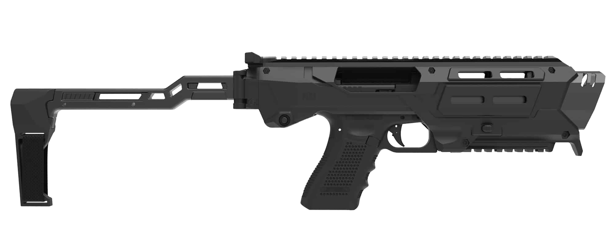 Meta Tactical Llc MX1-PS-BK MX-1 Conversion Kit Compatible w/Glock Aluminum Frame w/M-LOK & Picatinny Rail Black Polymer Folding Stabilizer