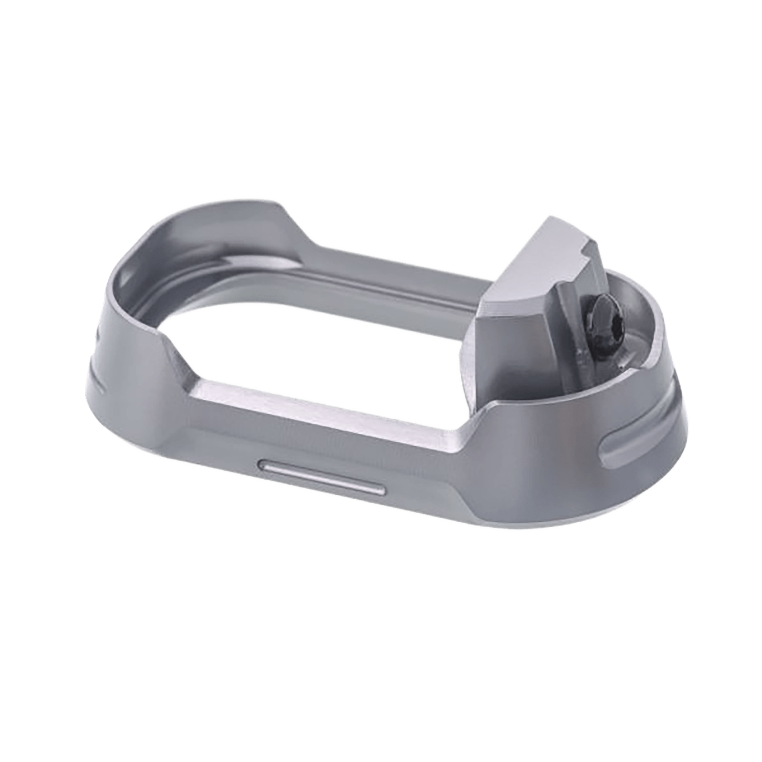 Tyrant CNC TDG19G34MWGREYBLKSCRW Magwell Fits Glock 19 Gen 3-4 Grey Aluminum