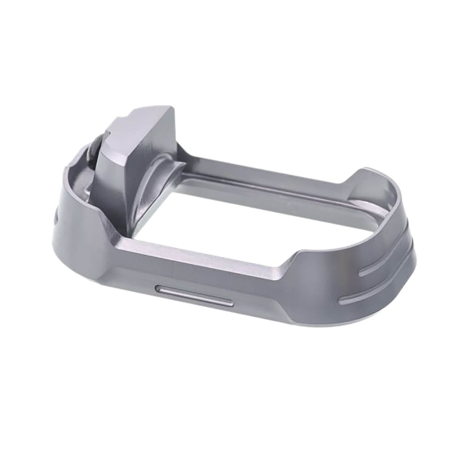 Tyrant CNC TDG19G34MWGREYBLKSCRW Magwell Fits Glock 19 Gen 3-4 Grey Aluminum - Image 2