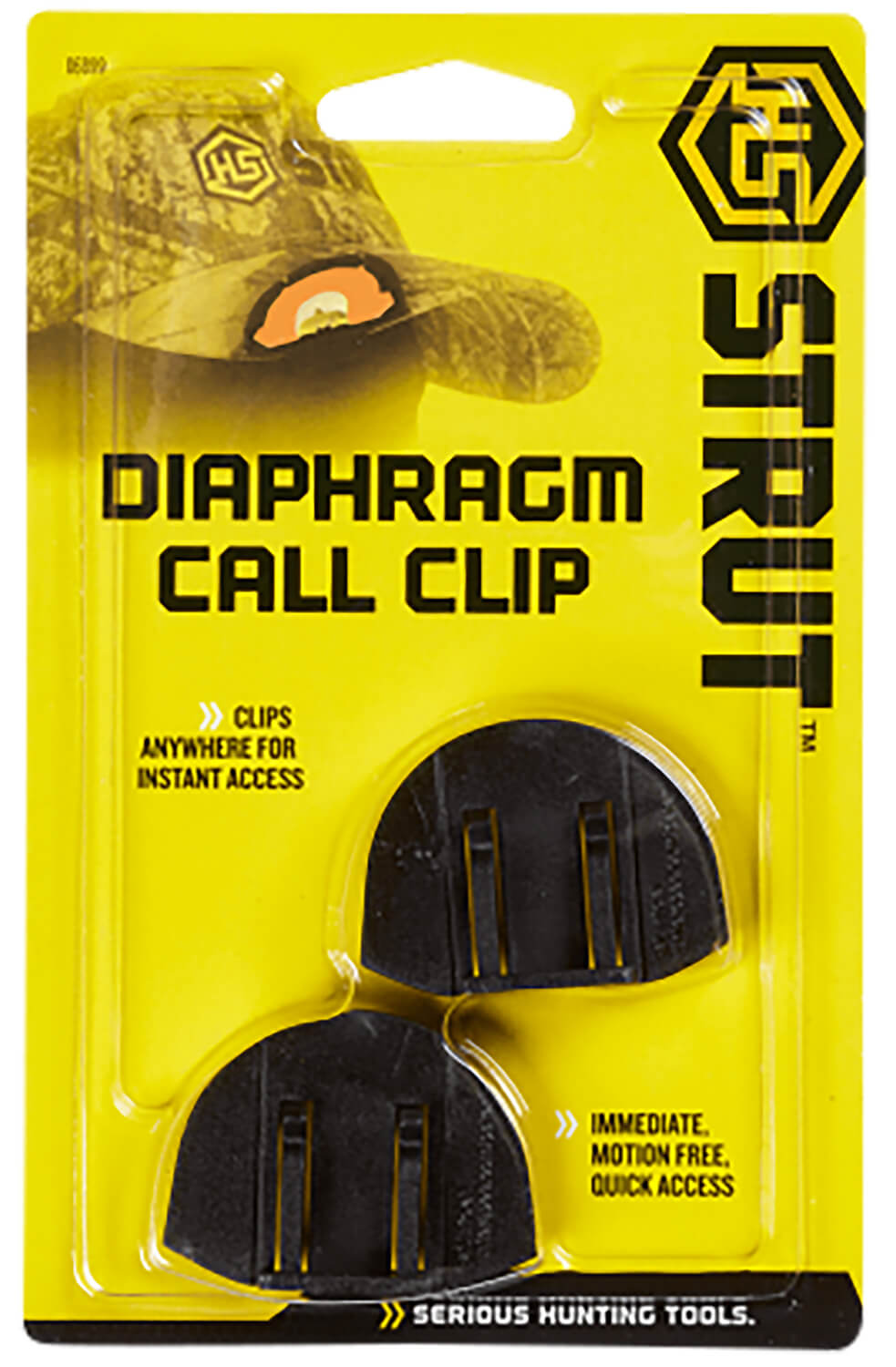 Hunters Specialties HSSTR06899 Diaphragm Call Clip Black Plastic 2 Pack - Image 2