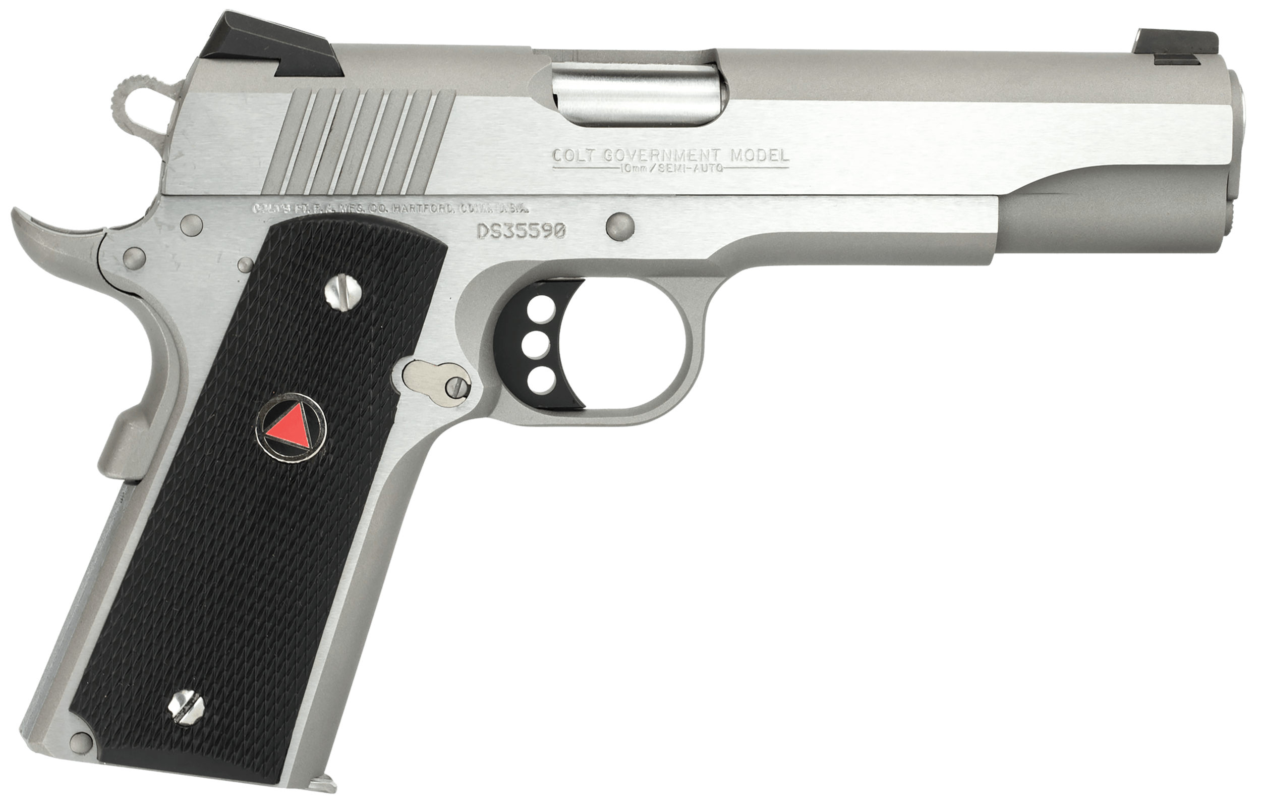 Colt Mfg O2020XE Delta Elite Government 10mm Auto 8+1 5" Steel Barrel Stainless Steel Serrated Slide & Frame w/Beavertail Black Polymer w/Delta Medallions Grips Ambidextrous