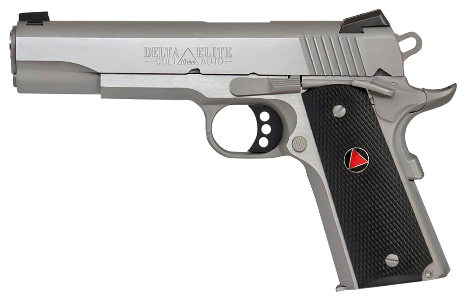 Colt Mfg O2020XE Delta Elite Government 10mm Auto 8+1 5" Steel Barrel Stainless Steel Serrated Slide & Frame w/Beavertail Black Polymer w/Delta Medallions Grips Ambidextrous - Image 2
