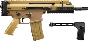 FN 38101885 SCAR 15P 5.56x45mm 10+1 7.50" Black Flat Dark Earth Picatinny Rail Aluminum Receiver SB Tactical Brace